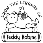 Pooh and Piglet Read Together Book Stamp