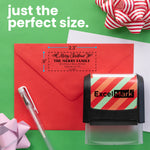 Holiday Hollies Christmas Address Stamp