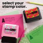 Sketched Evergreen Address Stamp