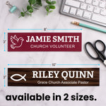 Engraved Nameplate Church