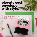 Evergreen Bow Address Stamp