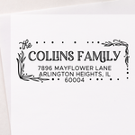 Corner Vines Address Stamp
