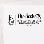 Daisy Monogram Address Stamp