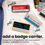 Custom Full Color Print Name Badge - Style 1