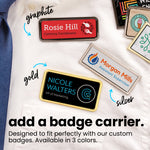 Custom Full Color Print Name Badge - Style 2