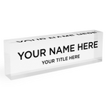 Clear Acrylic Block Nameplate