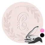 Script Swirl Wreath Monogram Embosser