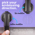 Round Outline Monogram Letters Embosser