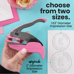 Script Swirl Wreath Monogram Embosser