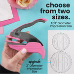 Round Outline Monogram Letters Embosser