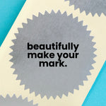 2" Round Iridescent Silver Foil Seals (Pack of 40)
