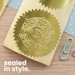 2" Round Gold Foil Seals (Pack of 40)