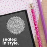 2" Round Iridescent Silver Foil Seals (Pack of 40)