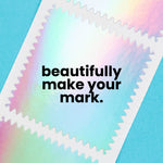 1-5/8" Square Iridescent Silver Foil Seals (Pack of 40)