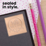 1-5/8" Square Copper Foil Seals (Pack of 40)