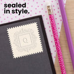 1-5/8" Square Crème Paper Seals (Pack of 40)