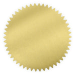 2" Round Gold Foil Seals (Pack of 40)