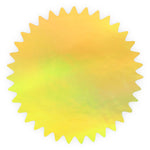 2" Round Iridescent Gold Foil Seals (Pack of 40)