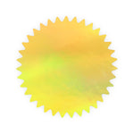1-5/8" Round Iridescent Gold Foil Seals (Pack of 40)