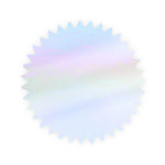 1-5/8" Round Iridescent Silver Foil Seals (Pack of 40)
