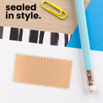 1" by 2" Rectangle Copper Foil Seals (Pack of 40)