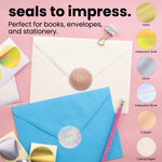 1-5/8" Round Silver Foil Seals (Pack of 40)