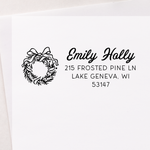 Evergreen Bow Address Stamp