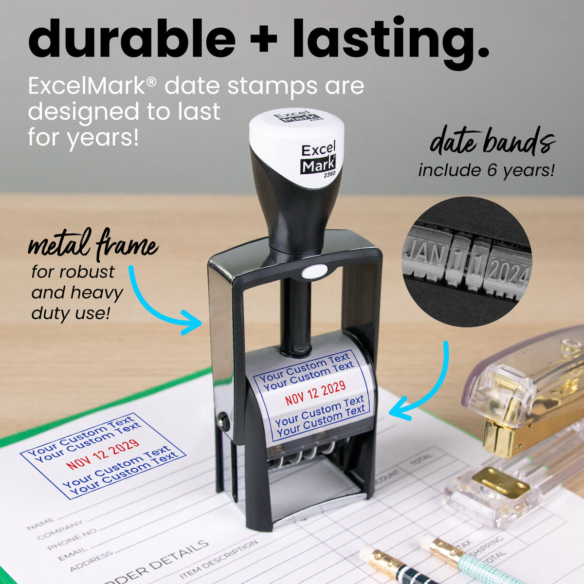 Da Stamp Custom Heavy-Duty Date Stamp – RubberStamps.com