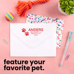 Double Paw Print Address Stamp