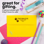 Double Paw Print Address Stamp