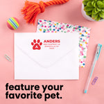 Paw Print Monogram Address Stamp