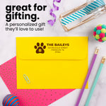 Paw Print Monogram Address Stamp