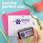 Paw Print Monogram Address Stamp