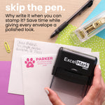 Paw Print Monogram Address Stamp