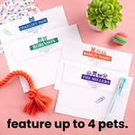 Solid Name Custom Pet Address Stamp (display up 4 pets)