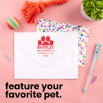 Paw Print Postmark Address Stamp