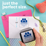 Paw Print Postmark Address Stamp