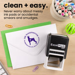 Pet Heart Silhouette Round Address Stamp