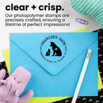 Pet Heart Silhouette Round Address Stamp