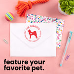 Pet Heart Silhouette Round Address Stamp