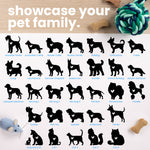 Pet Heart Silhouette Round Address Stamp