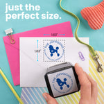 Pet Heart Silhouette Round Address Stamp