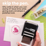Pet Heart Silhouette Round Address Stamp