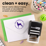 Solid Pet Silhouette Round Address Stamp