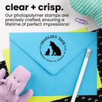 Solid Pet Silhouette Round Address Stamp