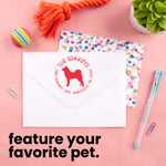 Solid Pet Silhouette Round Address Stamp