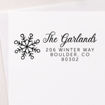 First Snow Address Stamp