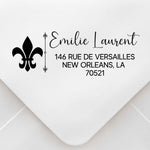 Fleur-de-lis Address Stamp
