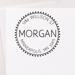 Dotted Circle Address Stamp