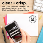 Magnolia Round Address Stamp